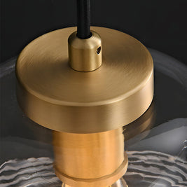 Threaded Glass Pendant Light, Copper Dimmable