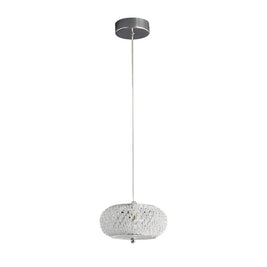 Small Crystal Drum Pendant Light, Dimmable