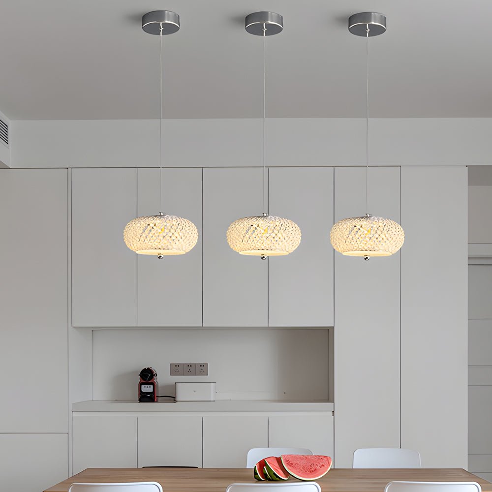 Small Crystal Drum Pendant Light, Dimmable