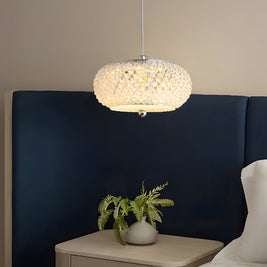 Small Crystal Drum Pendant Light, Dimmable