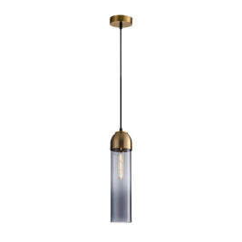 Long Tube Glass Bottle Pendant Light