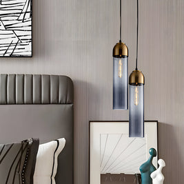 Long Tube Glass Bottle Pendant Light