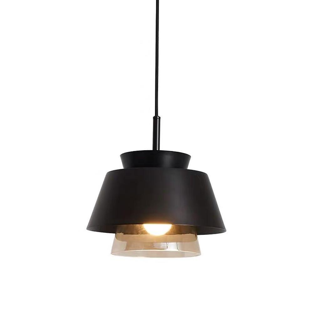 Traditional Glass & Metal Pendant Light
