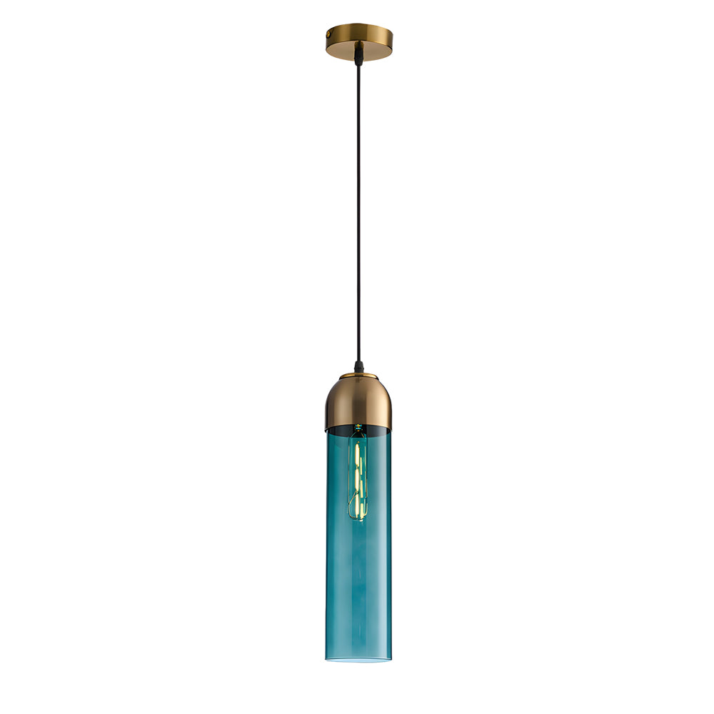 Long Tube Glass Bottle Pendant Light