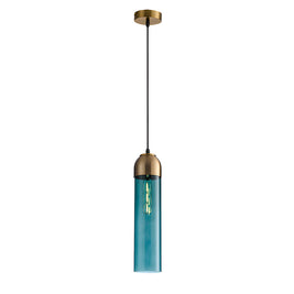 Long Tube Glass Bottle Pendant Light