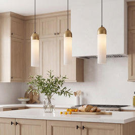 Long Tube Glass Bottle Pendant Light