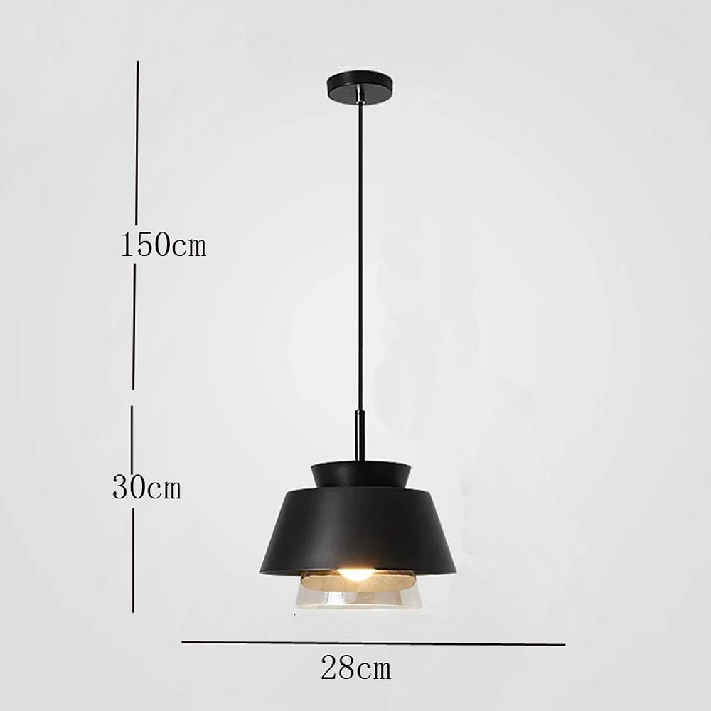 Traditional Glass & Metal Pendant Light