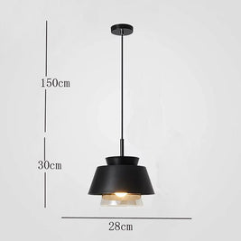 Traditional Glass & Metal Pendant Light