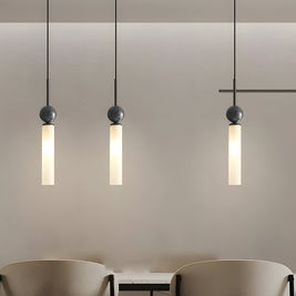 Vertical Marble Cylinder Pendant Light