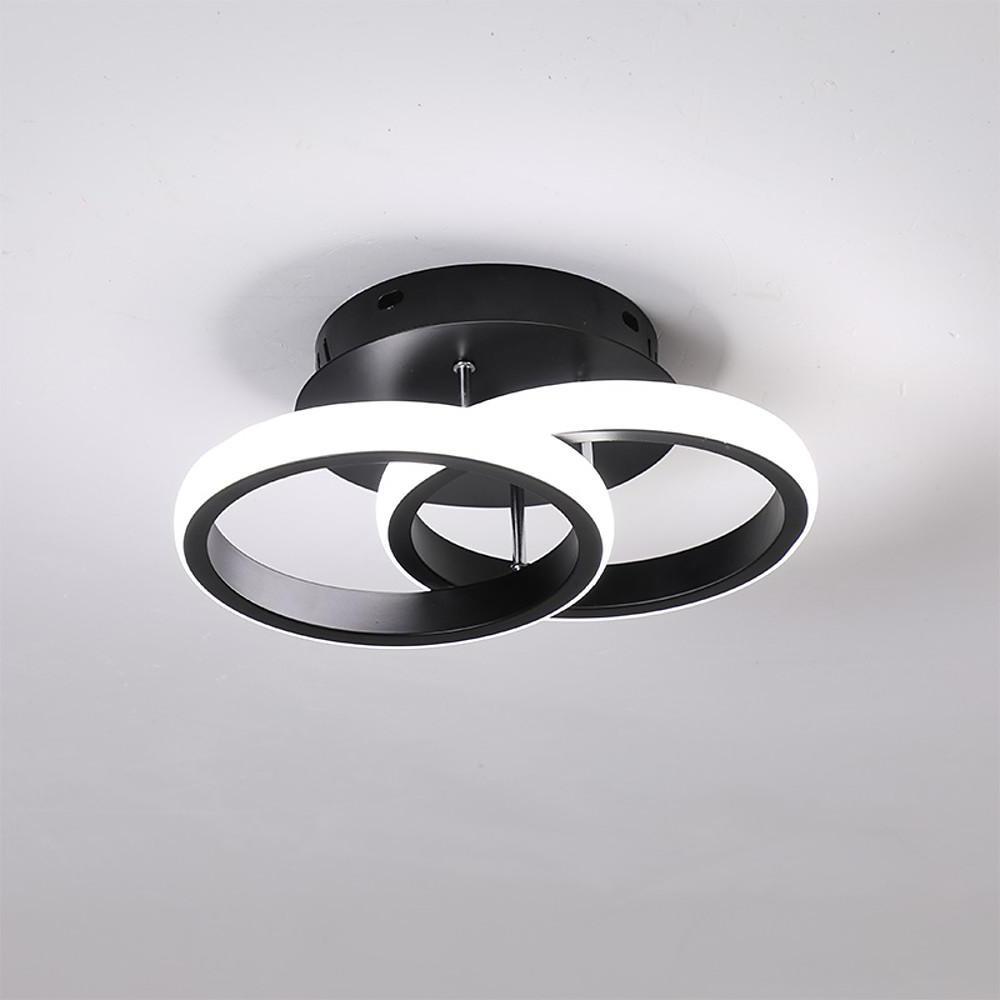 Dual Circle LED Flush Mount Ceiling Light