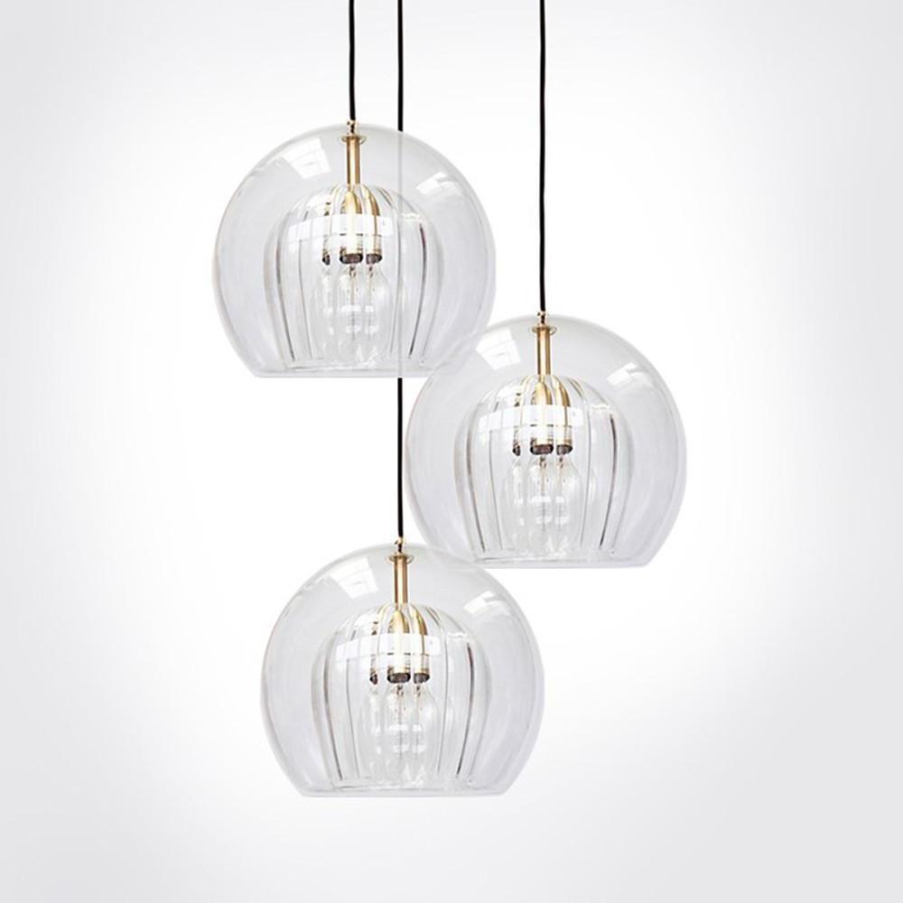 Copper & Glass Globe Pendant Light