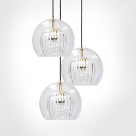 Copper & Glass Globe Pendant Light