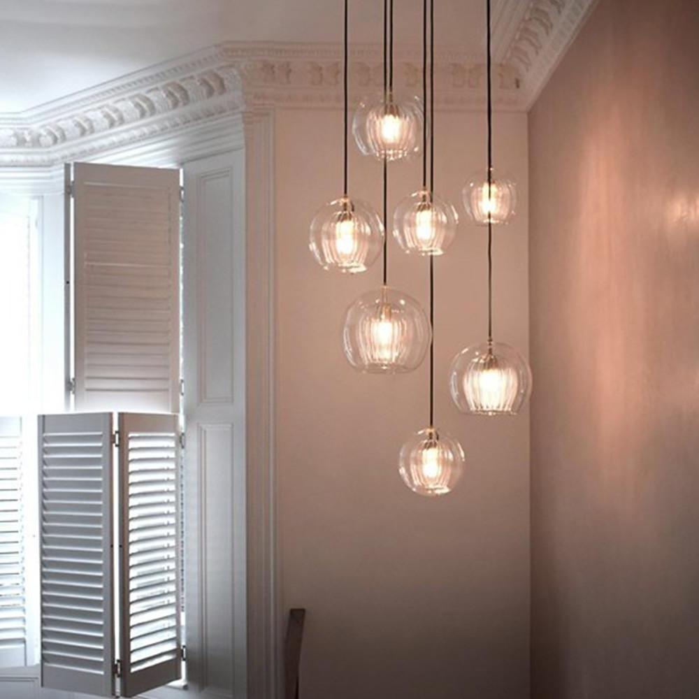 Copper & Glass Globe Pendant Light