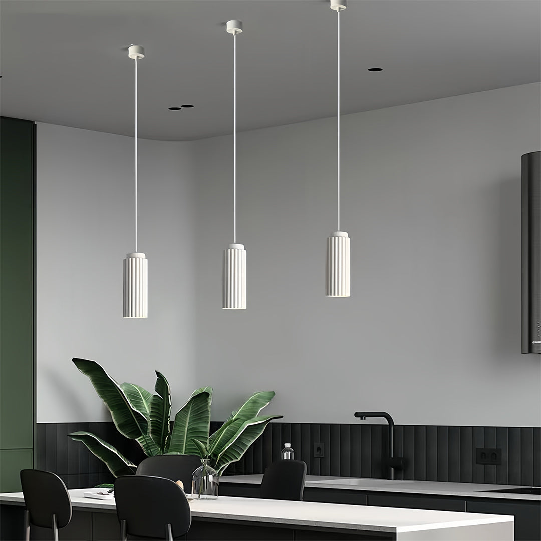 White Metal Pendant Light in 4 Colors