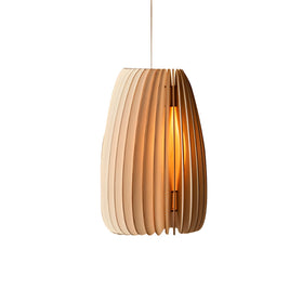 Wood Slat Pendant Light, Rustic Handmade