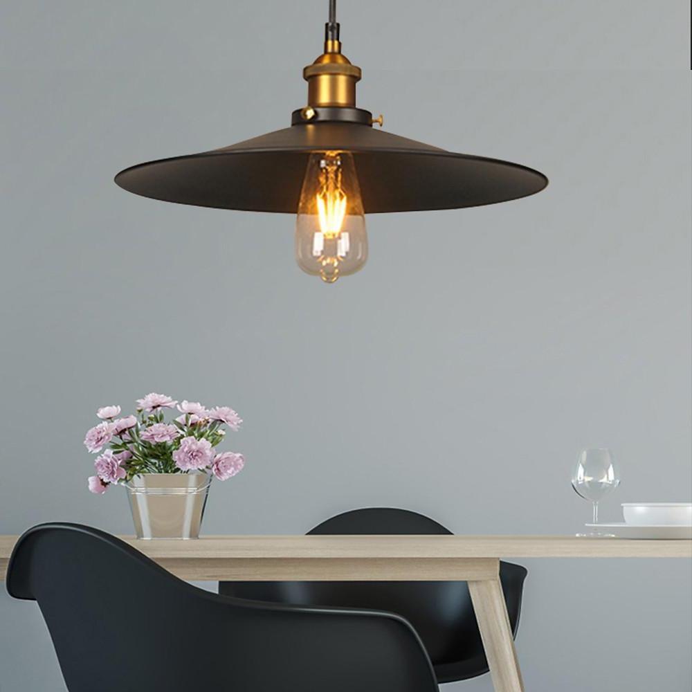 Adjustable Cone Pendant Light, Black or Gold