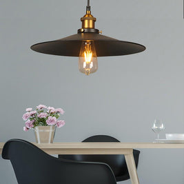 Adjustable Cone Pendant Light, Black or Gold