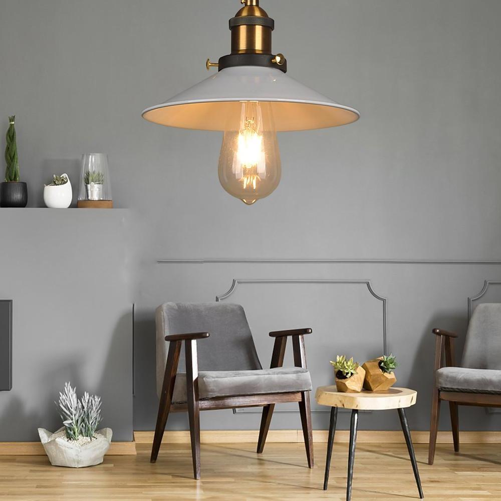 Adjustable Cone Pendant Light, Black or Gold