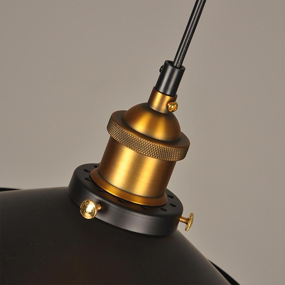 Adjustable Cone Pendant Light, Black or Gold